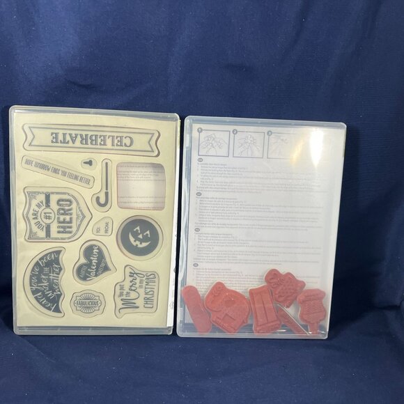 Stampin Up! Rubber Stamp Sets Lot Of 10 Sale-A-Bration Themes Crafting & Cardmak - Picture 5 of 13